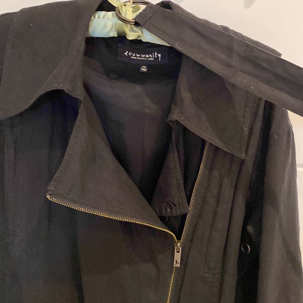 Aritzia Organic linen black anorak jacket